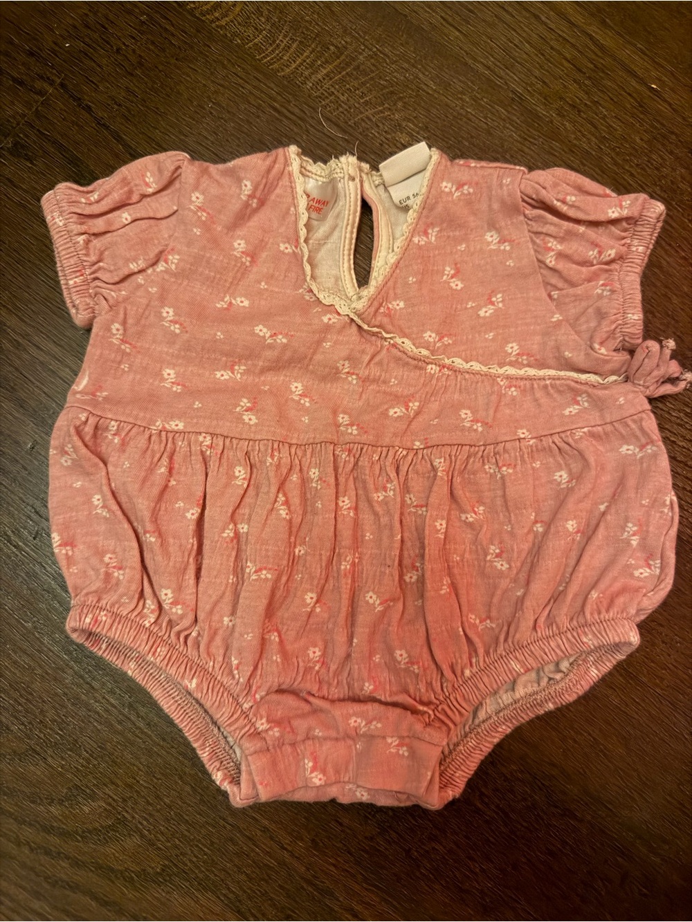 H&M Pink Floral Baby One-Piece Bodysuit